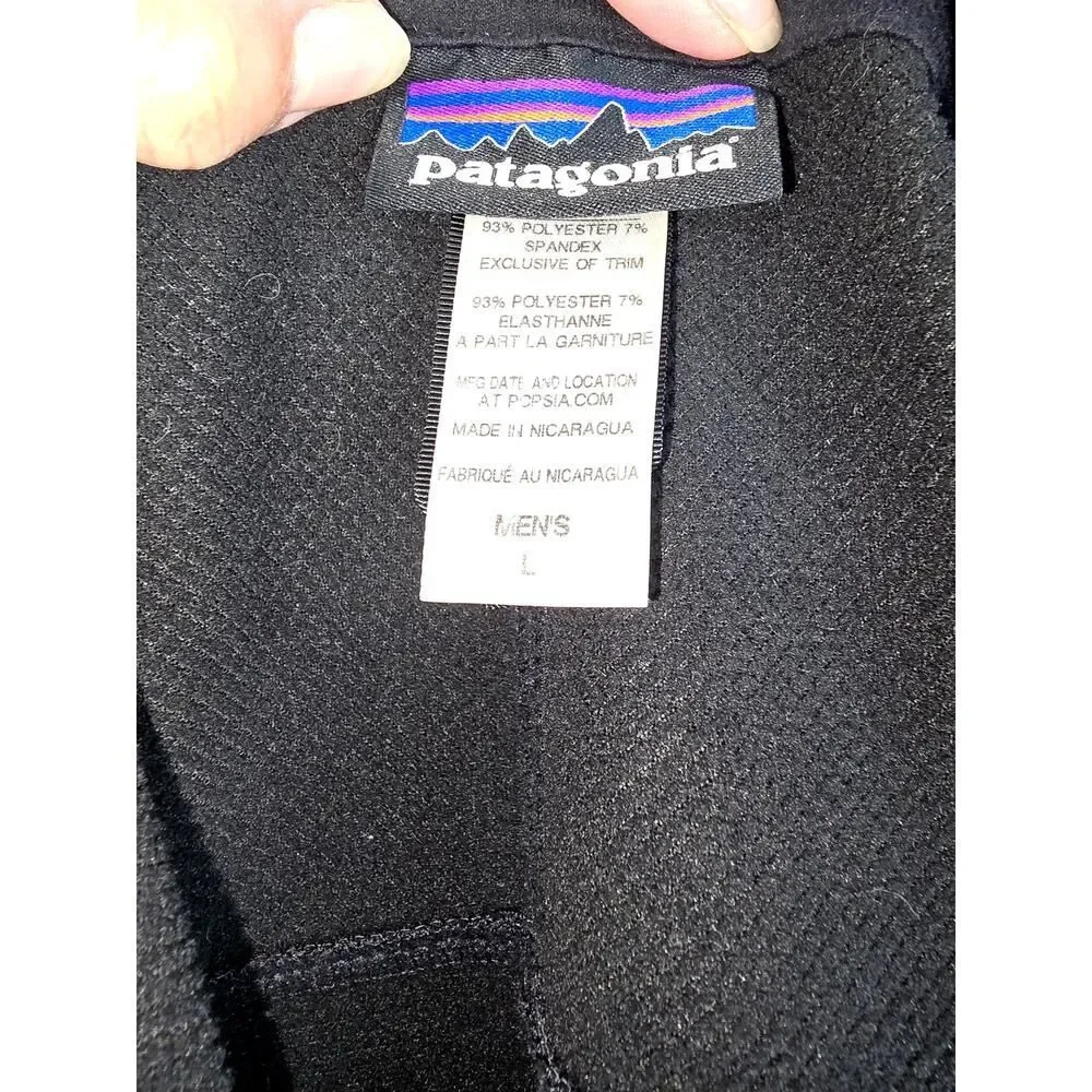 Patagonia Polartec Windbreaker Windstopper Softshell Jacket‎ Mens L Black